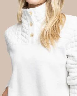 Southern Tide Kelsea Quilted Heather Pullover Best Sale