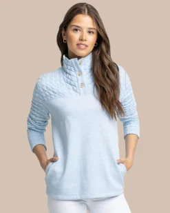 Southern Tide Kelsea Quilted Heather Pullover Best Sale