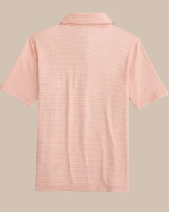 Southern Tide Kids Driver Getting Ziggy With It Printed Polo Apricot Blush Coral New