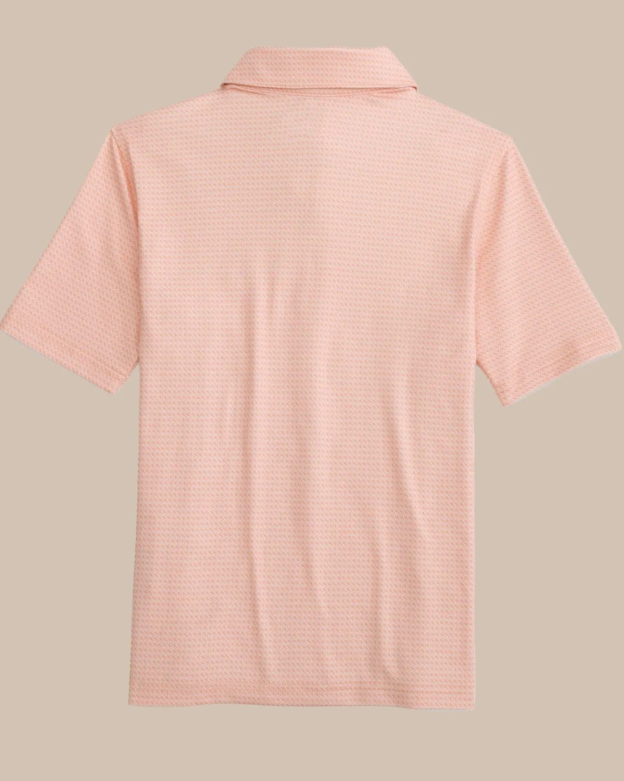 Southern Tide Kids Driver Getting Ziggy With It Printed Polo Apricot Blush Coral New