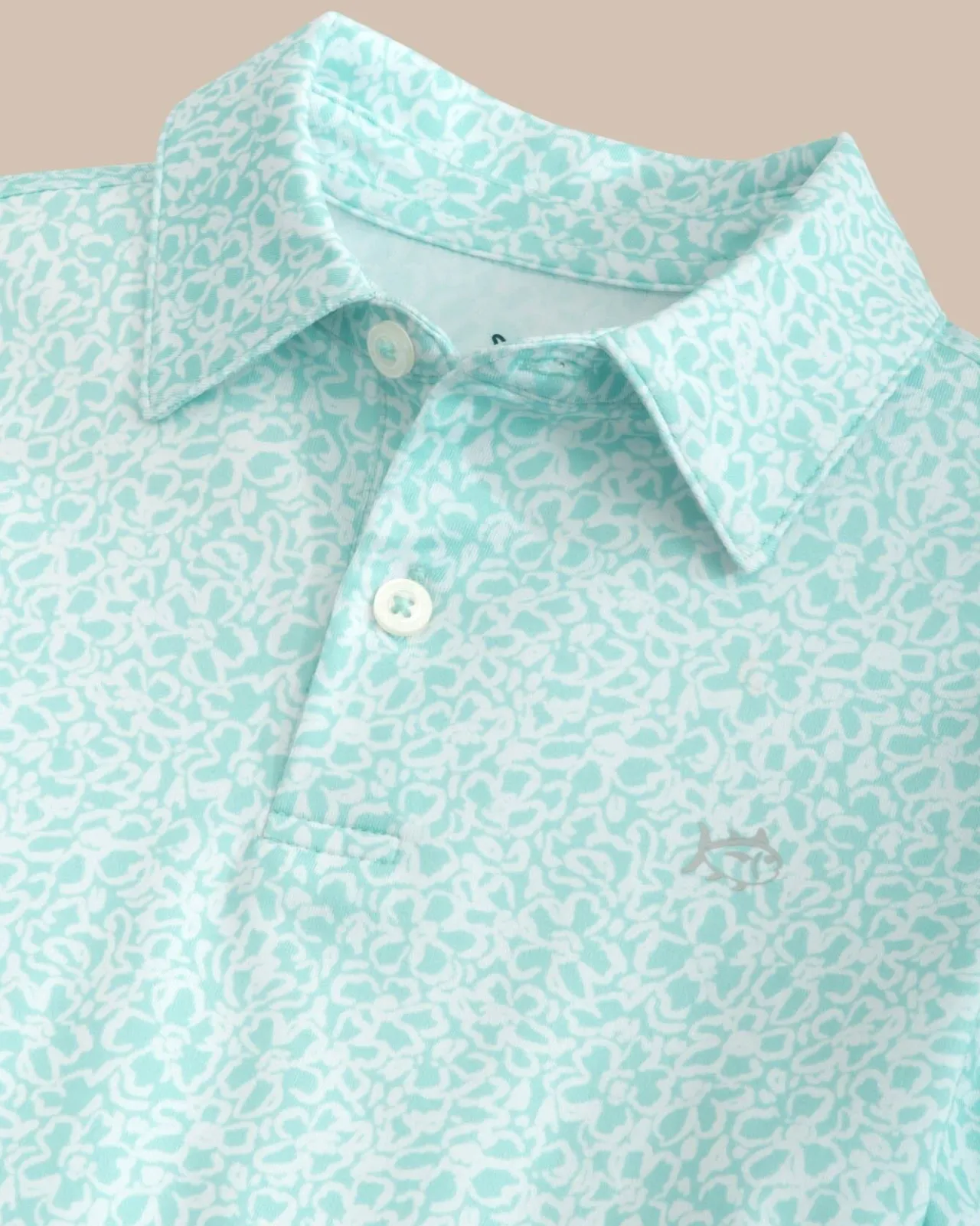 Southern Tide Kids Driver That Floral Feeling Printed Polo Wake Blue Discount
