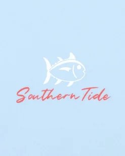 Southern Tide Kids Red, White, And Lure Long Sleeve Performance T-Shirt Clearwater Blue Cheap