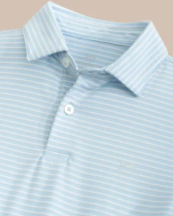 Southern Tide Kids Ryder Heather Halls Stripe Performance Polo Best