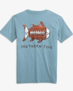 Southern Tide Kids Sketched Football Heather T-Shirt Online