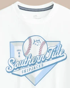 Southern Tide Kids Skipjacks Performance Short Sleeve T-Shirt Classic White Fashion