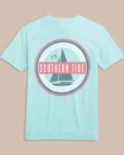 Southern Tide Kids St Yacht Coin T-Shirt Wake Blue Cheap
