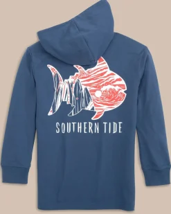Southern Tide Kids Surfing Skipjack Hoodie T-Shirt Aged Denim Store