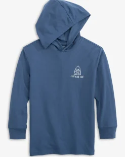 Southern Tide Kids Surfing Skipjack Hoodie T-Shirt Aged Denim Store