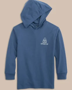 Southern Tide Kids Surfing Skipjack Hoodie T-Shirt Aged Denim Store