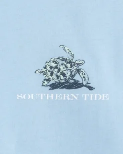 Southern Tide Kids Yachts Of Turtles Short Sleeve T-Shirt Clearwater Blue Hot