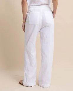 Southern Tide Laken Wide Leg Pant Classic White Cheap