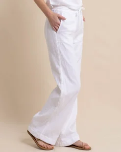 Southern Tide Laken Wide Leg Pant Classic White Flash Sale