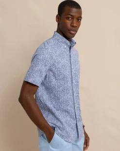 Southern Tide Leagally Frond Intercoastal Short Sleeve Sport Shirt New
