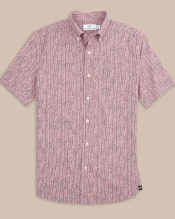 Southern Tide Leagally Frond Intercoastal Short Sleeve Sport Shirt New