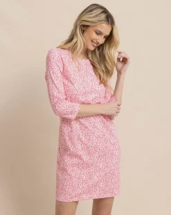 Southern Tide Leira That Floral Feeling Print Performance Dress Cheap