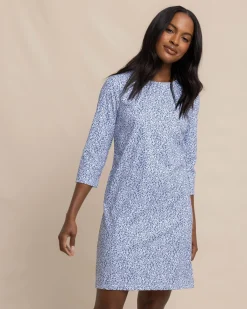 Southern Tide Leira That Floral Feeling Print Performance Dress Sale