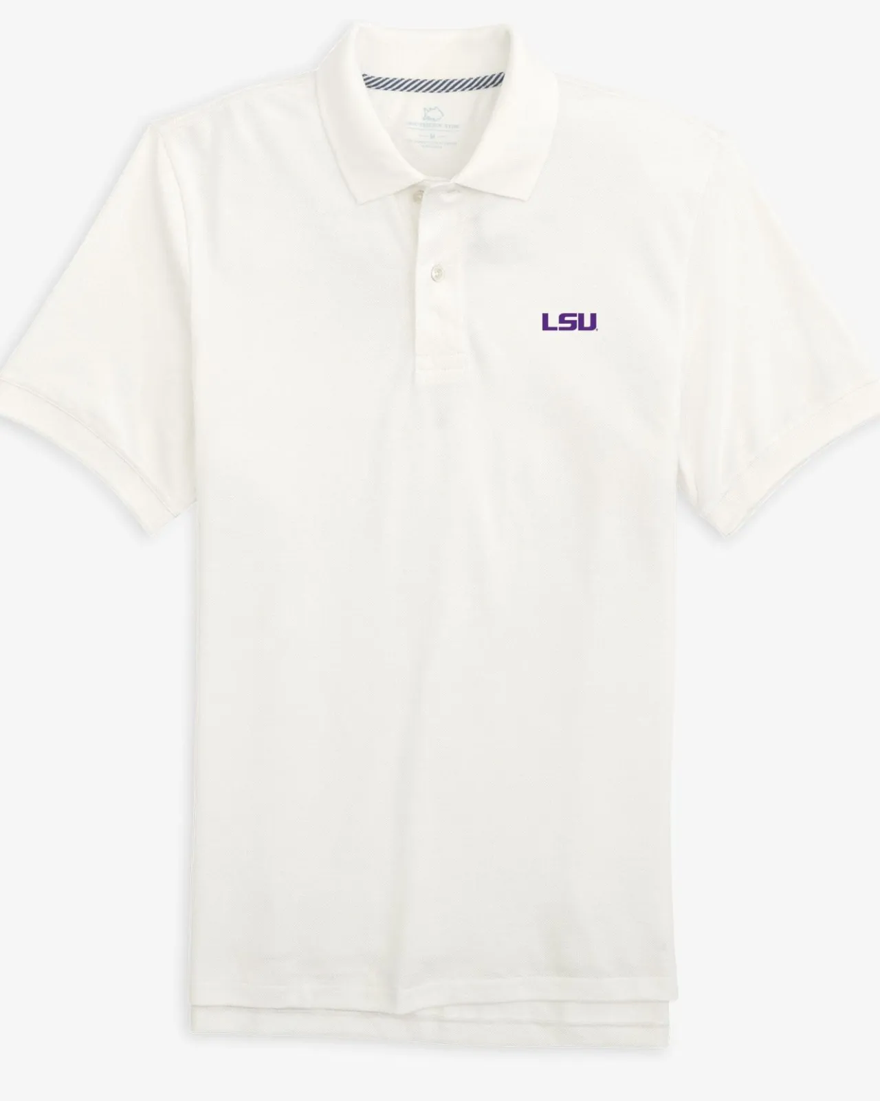 Southern Tide Lsu Tigers Skipjack Polo Classic White Hot