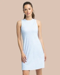 Southern Tide Lyllee Printed Performance Dress Classic White Discount