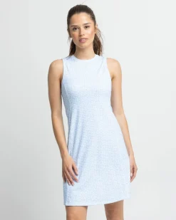 Southern Tide Lyllee Printed Performance Dress Classic White Best Sale