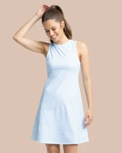 Southern Tide Lyllee Printed Performance Dress Classic White Best Sale