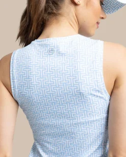 Southern Tide Lyllee Printed Performance Dress Classic White Best Sale