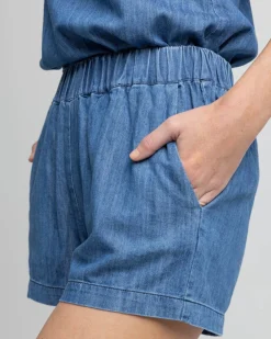 Southern Tide Mary Ellen Denim Short Medium Wash Indigo Sale