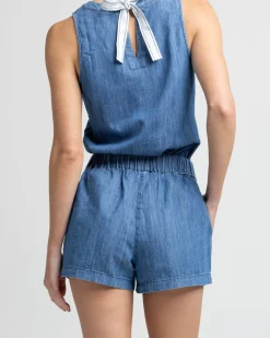 Southern Tide Mary Ellen Denim Short Medium Wash Indigo Sale