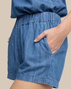 Southern Tide Mary Ellen Denim Short Medium Wash Indigo Best Sale