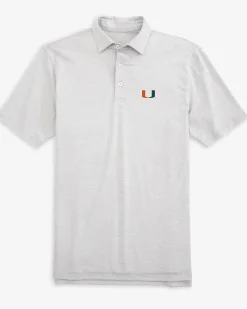 Southern Tide Miami Hurricanes Driver Spacedye Polo Shirt New