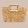 Southern Tide Mini Woven Rattan Tote Natural Discount