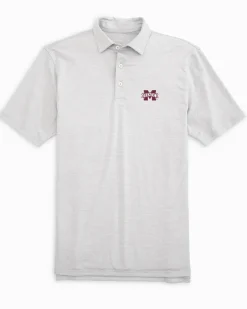 Southern Tide Mississippi State Bulldogs Driver Spacedye Polo Shirt Best