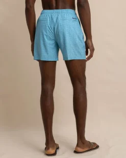 Southern Tide Painted Check Swim Trunk Wake Blue Shop