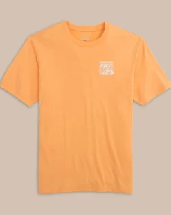 Southern Tide Palm And Breezy Short Sleeve T-Shirt Salmon Bluff Orange Best Sale