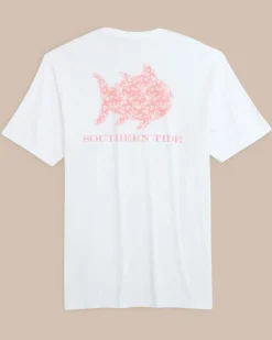 Southern Tide Plumeria Short Sleeve T-Shirt Classic White Clearance