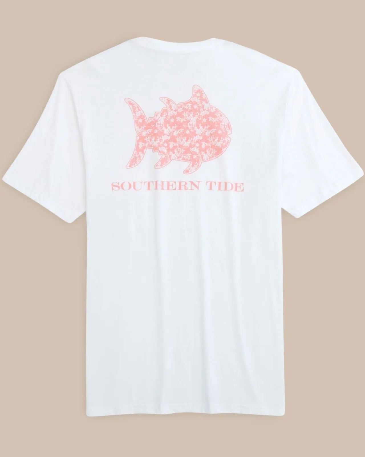 Southern Tide Plumeria Short Sleeve T-Shirt Classic White Clearance
