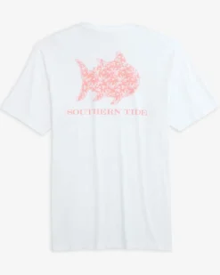 Southern Tide Plumeria Short Sleeve T-Shirt Classic White Clearance