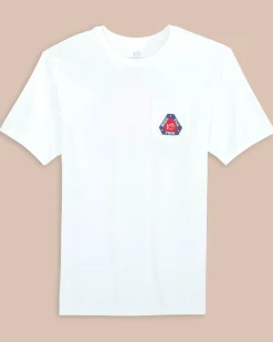 Southern Tide Ride The Tide Triangle Short Sleeve T-Shirt Classic White New