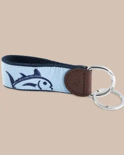 Southern Tide Rising Skipjack Striped Key Fob True Navy Hot