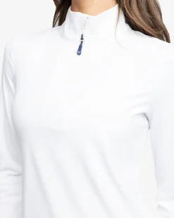Southern Tide Runaround Quarter Zip Pull Over Classic White Fashion
