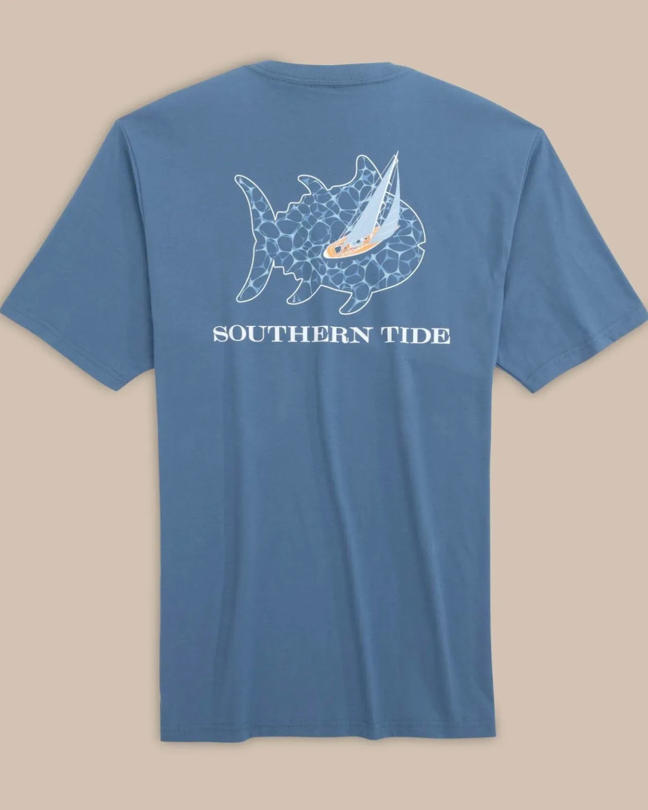 Southern Tide Sailing With Skipjacks Short Sleeve T-Shirt Coronet Blue Store