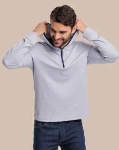 Southern Tide Scuttle Heather Performance Quarter Zip Hoodie Cheap