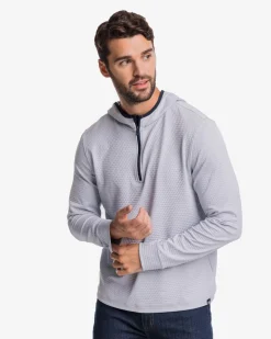 Southern Tide Scuttle Heather Performance Quarter Zip Hoodie Cheap