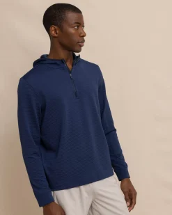 Southern Tide Scuttle Heather Performance Quarter Zip Hoodie Cheap