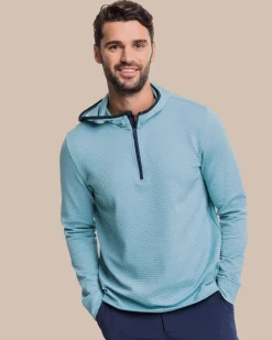 Southern Tide Scuttle Heather Performance Quarter Zip Hoodie - Sale Sale