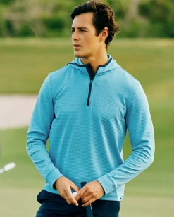 Southern Tide Scuttle Heather Performance Quarter Zip Hoodie - Sale Sale