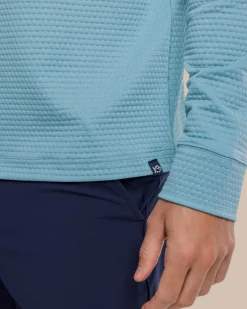Southern Tide Scuttle Heather Performance Quarter Zip Hoodie - Sale Sale