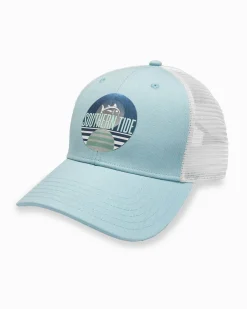 Southern Tide Skipjack And Stripes Trucker Hat New