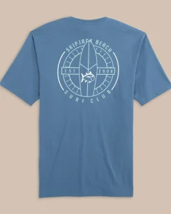 Southern Tide Skipjack Beach Surf Club Short Sleeve T-Shirt Coronet Blue Cheap