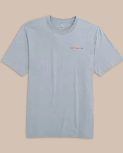 Southern Tide Skipjack Buoys Club Heather Short Sleeve T-Shirt Heather Platinum Grey Hot