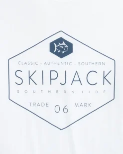 Southern Tide Skipjack Honeycomb Front Graphic Short Sleeve T-Shirt Classic White Store